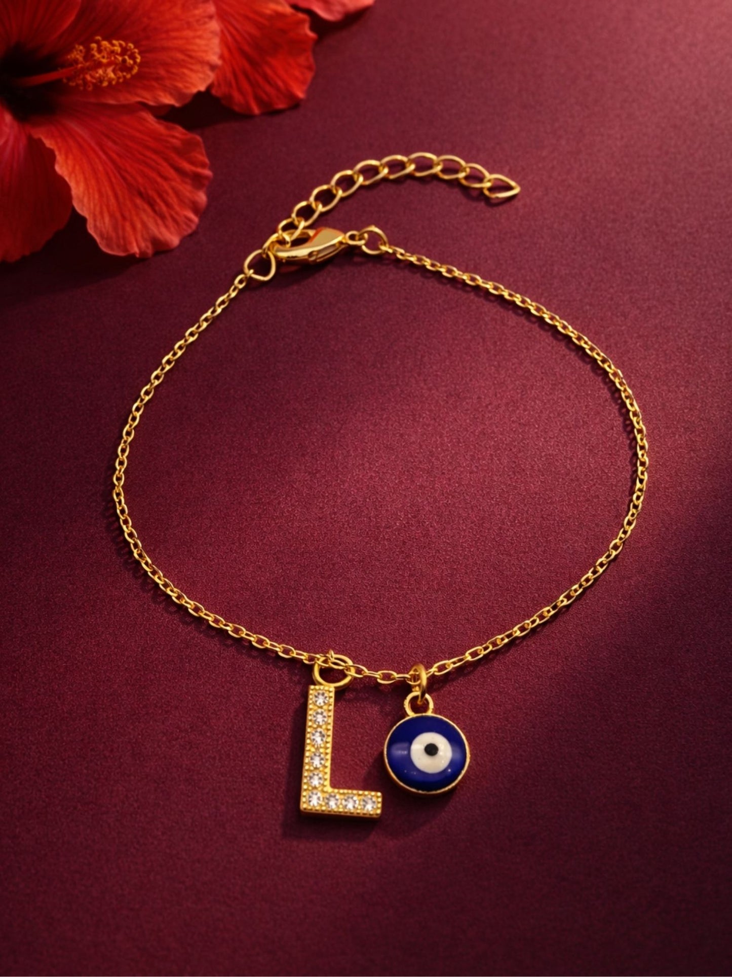 A TO Z Alphabet AD Initial Name Lumba Rakhi Bracelet For Bhaiya Bhabhi