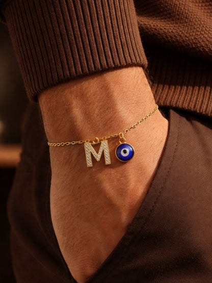 A TO Z Alphabet AD Initial Name Lumba Rakhi Bracelet For Bhaiya Bhabhi