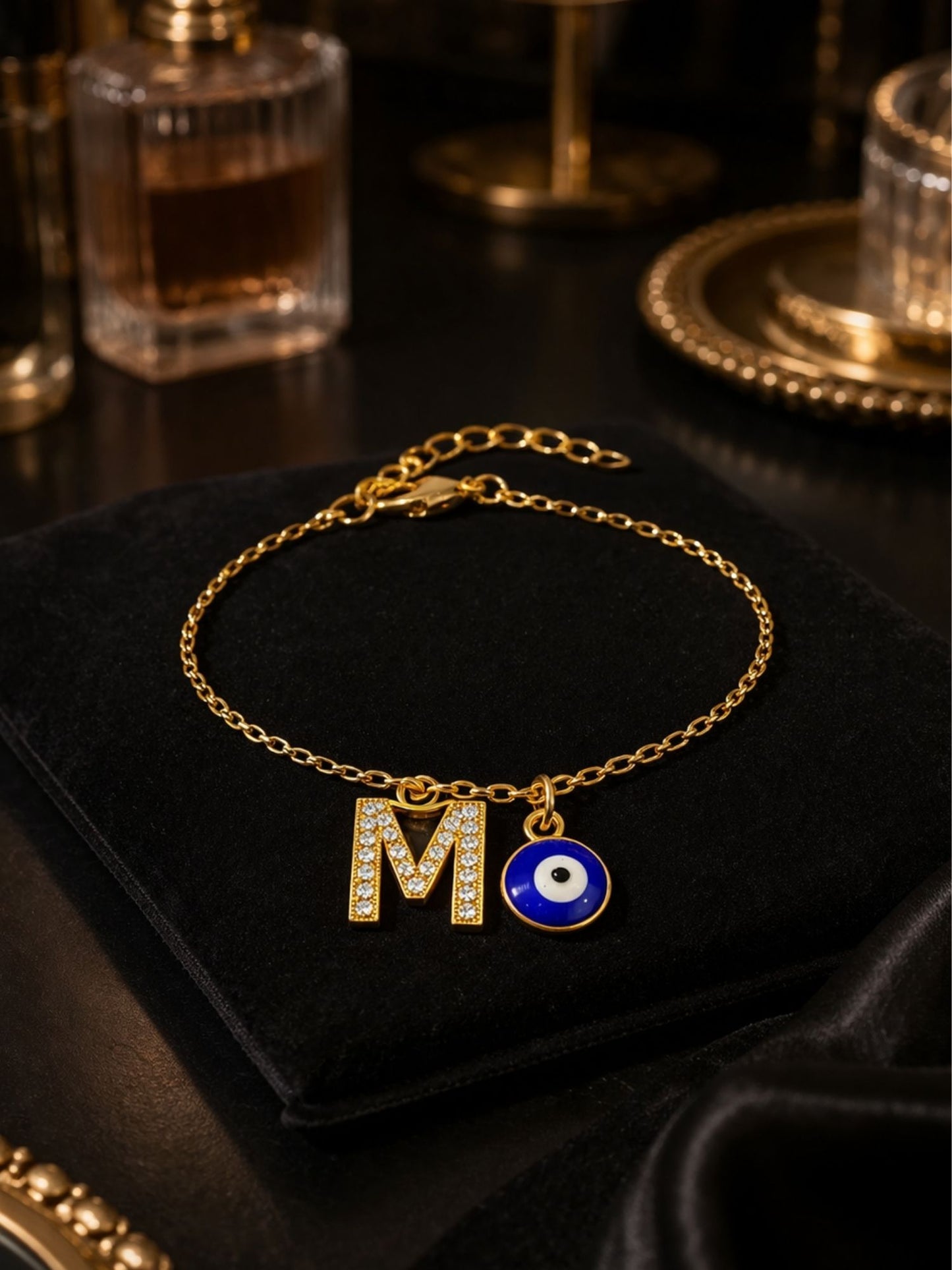 A TO Z Alphabet AD Initial Name Lumba Rakhi Bracelet For Bhaiya Bhabhi