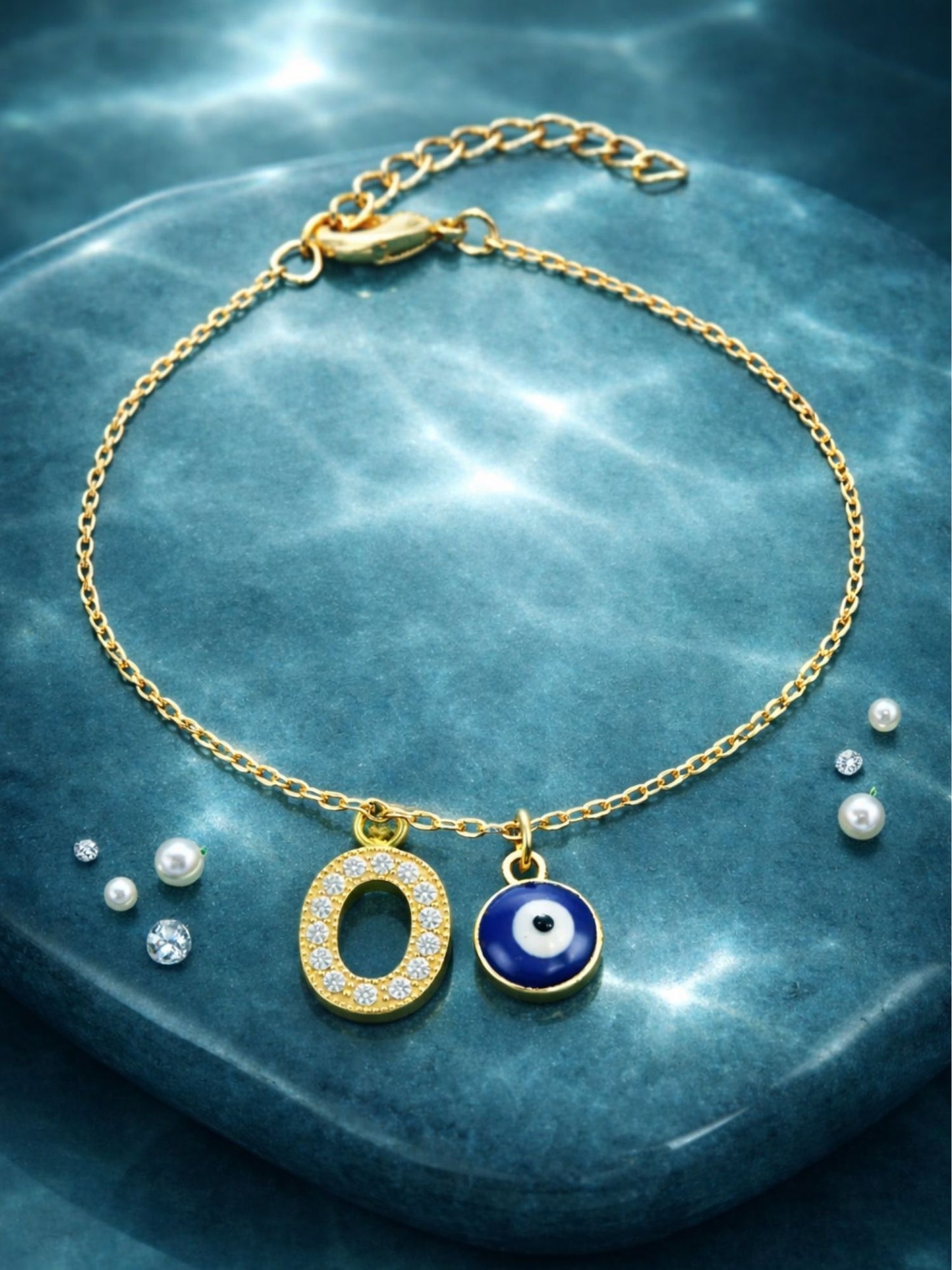 A TO Z Alphabet AD Initial Name Lumba Rakhi Bracelet For Bhaiya Bhabhi