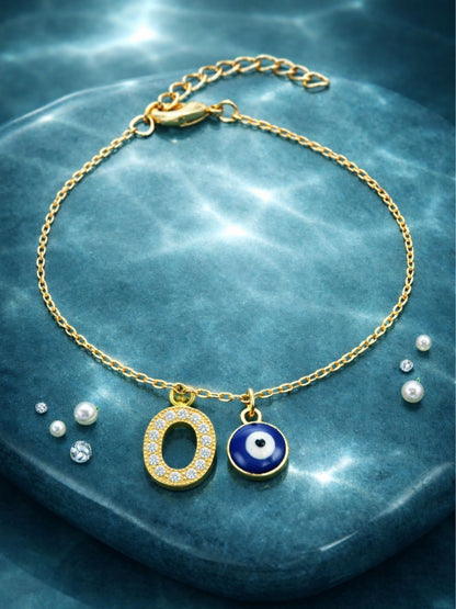 A TO Z Alphabet AD Initial Name Lumba Rakhi Bracelet For Bhaiya Bhabhi