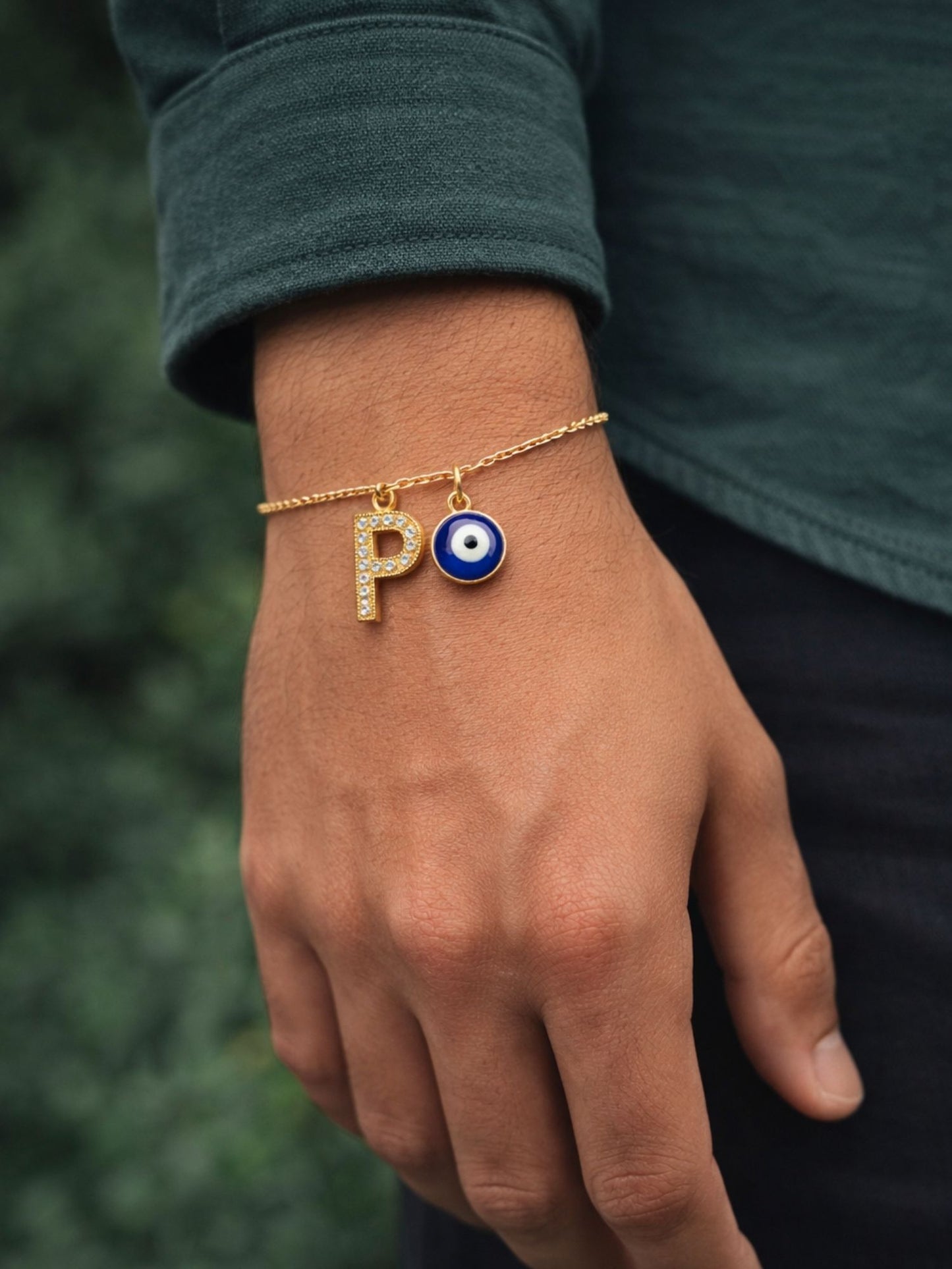 A TO Z Alphabet AD Initial Name Lumba Rakhi Bracelet For Bhaiya Bhabhi