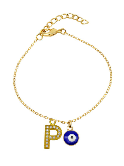 A TO Z Alphabet AD Initial Name Lumba Rakhi Bracelet For Bhaiya Bhabhi