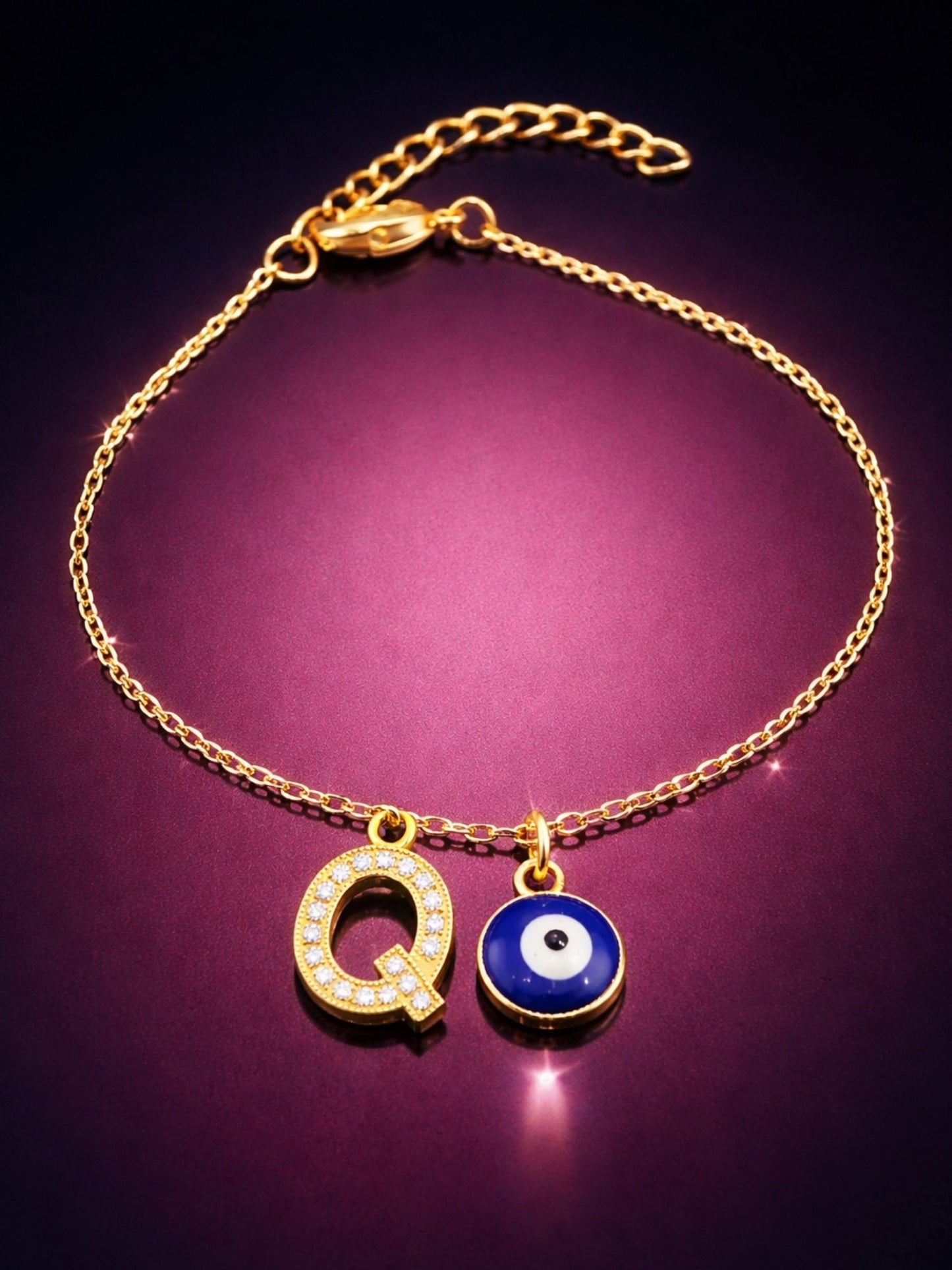 A TO Z Alphabet AD Initial Name Lumba Rakhi Bracelet For Bhaiya Bhabhi