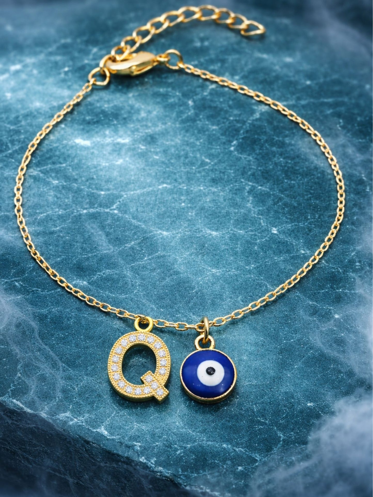 A TO Z Alphabet AD Initial Name Lumba Rakhi Bracelet For Bhaiya Bhabhi