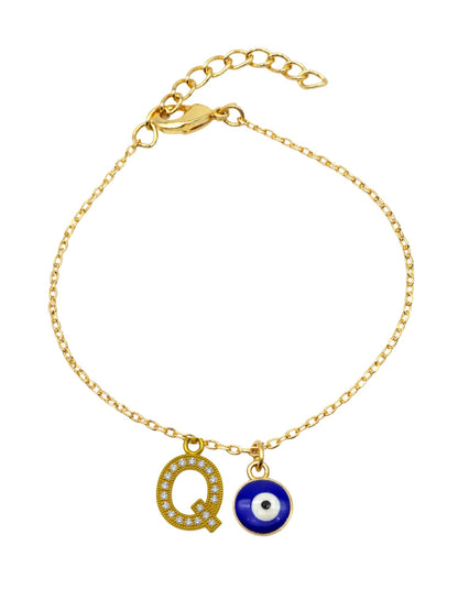 A TO Z Alphabet AD Initial Name Lumba Rakhi Bracelet For Bhaiya Bhabhi