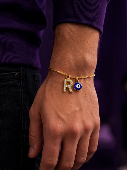 A TO Z Alphabet AD Initial Name Lumba Rakhi Bracelet For Bhaiya Bhabhi
