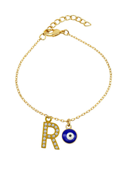 A TO Z Alphabet AD Initial Name Lumba Rakhi Bracelet For Bhaiya Bhabhi