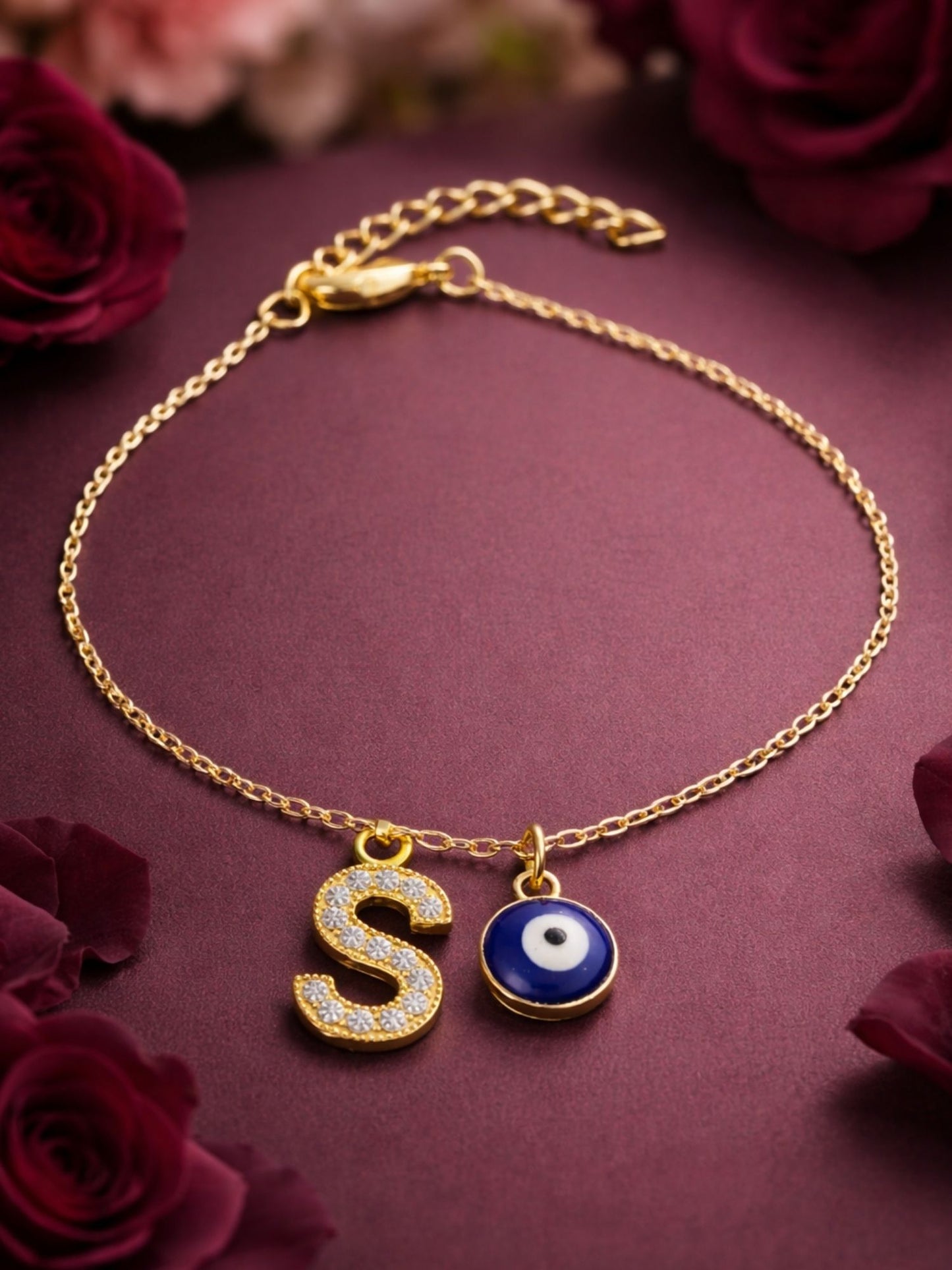 A TO Z Alphabet AD Initial Name Lumba Rakhi Bracelet For Bhaiya Bhabhi