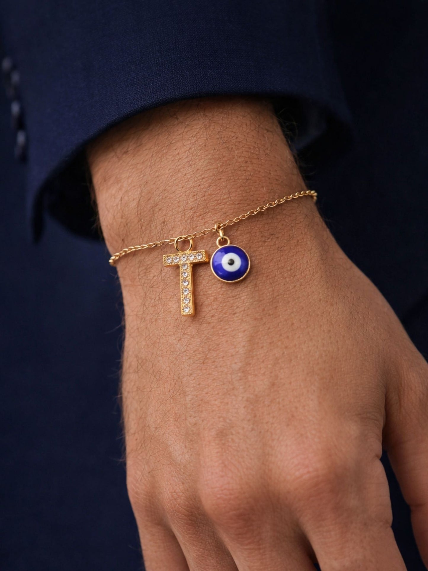 A TO Z Alphabet AD Initial Name Lumba Rakhi Bracelet For Bhaiya Bhabhi