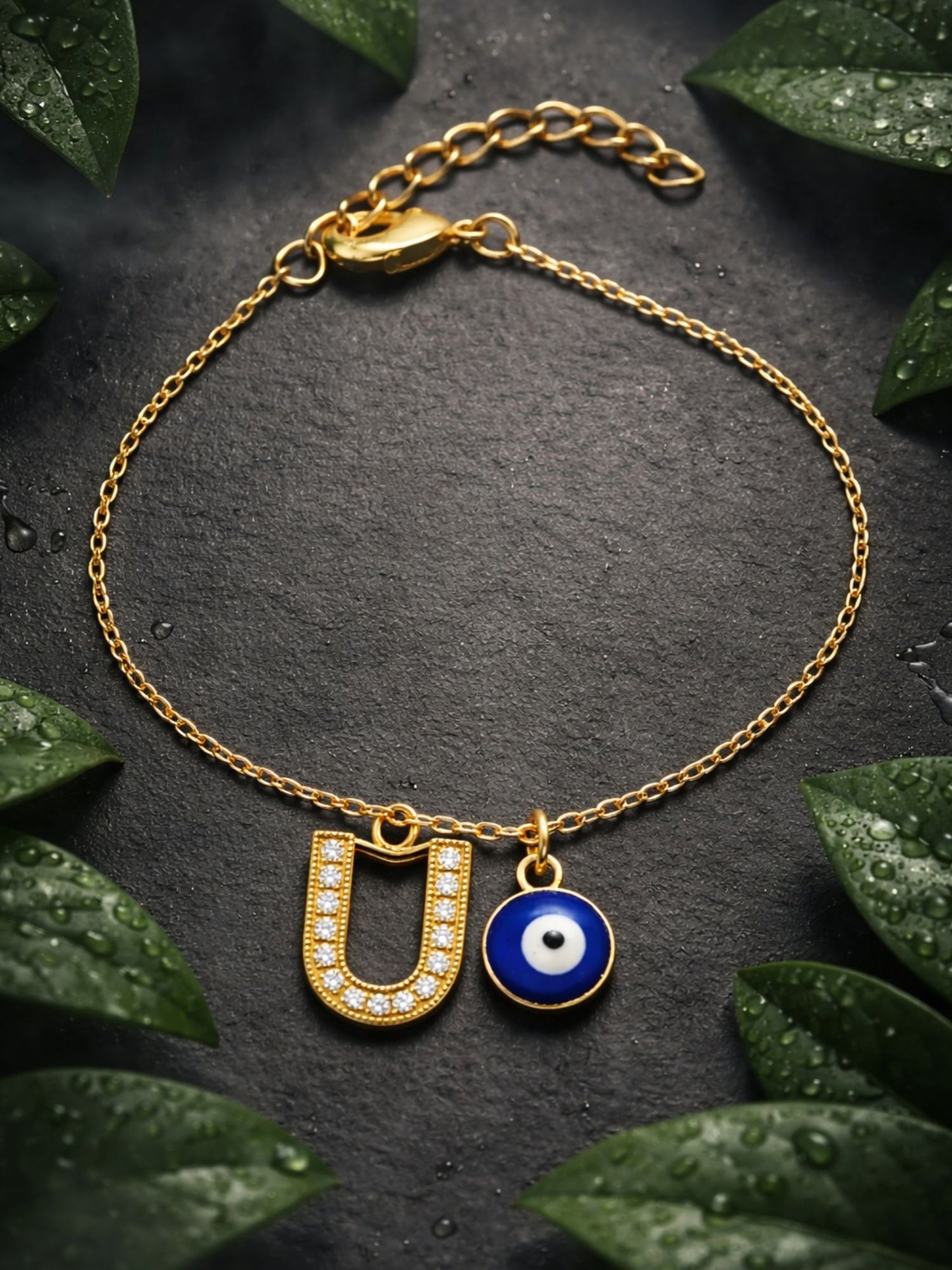 A TO Z Alphabet AD Initial Name Lumba Rakhi Bracelet For Bhaiya Bhabhi