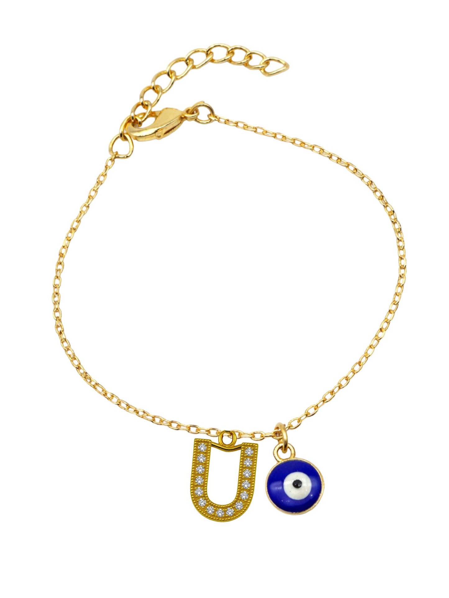 A TO Z Alphabet AD Initial Name Lumba Rakhi Bracelet For Bhaiya Bhabhi