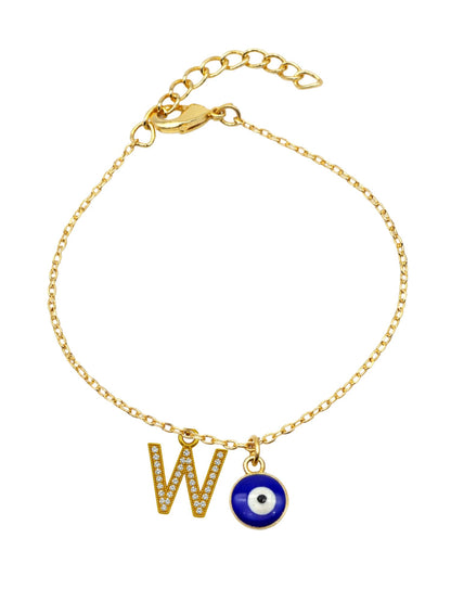 A TO Z Alphabet AD Initial Name Lumba Rakhi Bracelet For Bhaiya Bhabhi