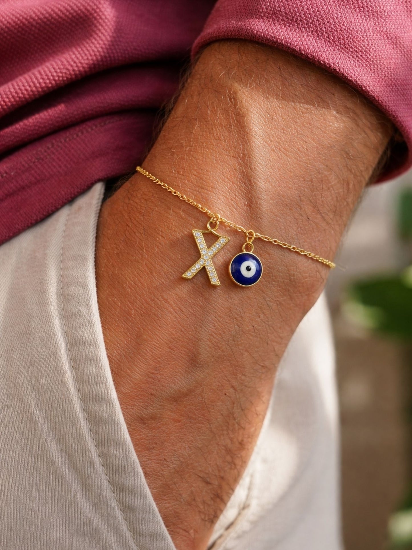 A TO Z Alphabet AD Initial Name Lumba Rakhi Bracelet For Bhaiya Bhabhi