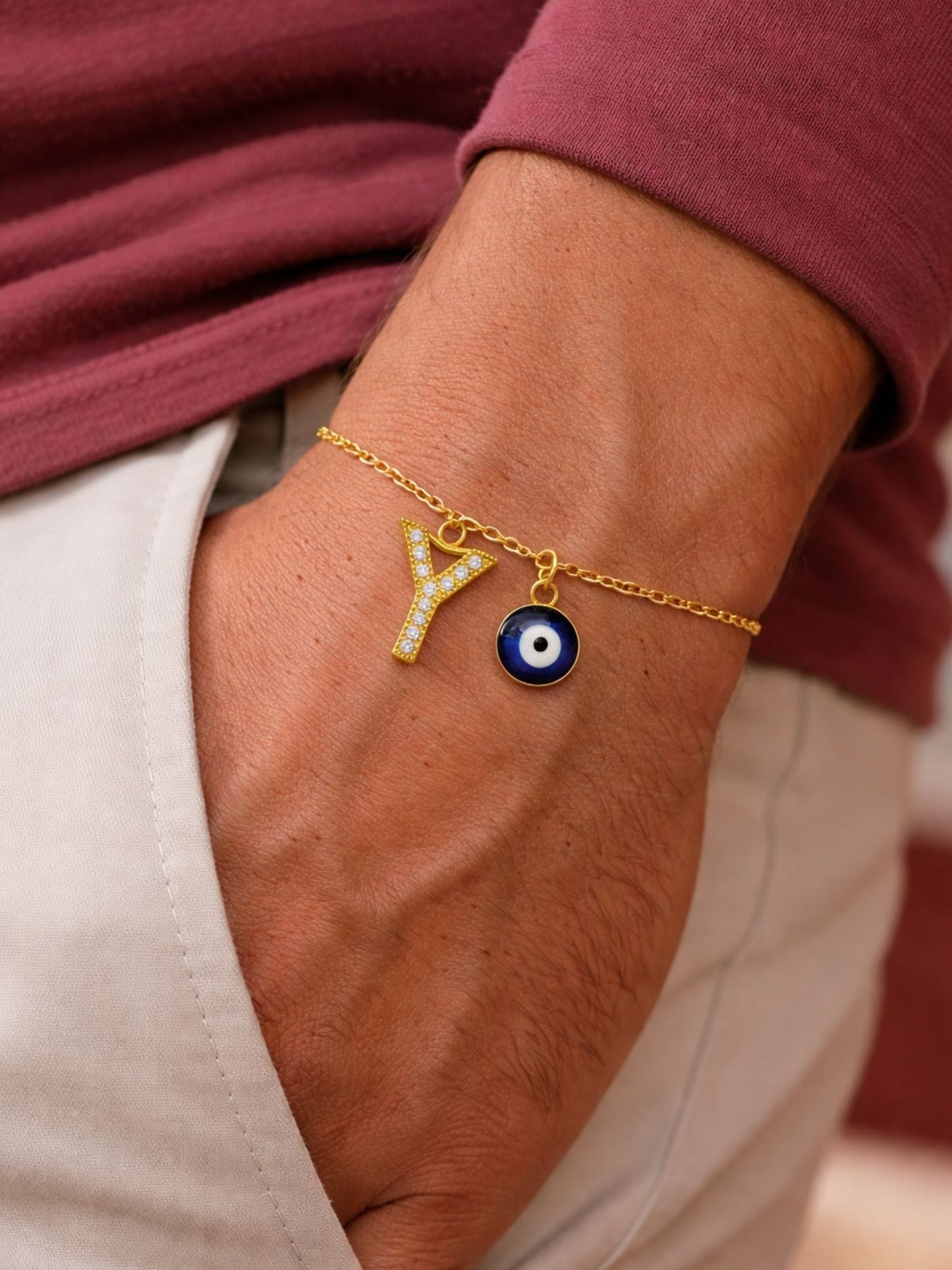 A TO Z Alphabet AD Initial Name Lumba Rakhi Bracelet For Bhaiya Bhabhi