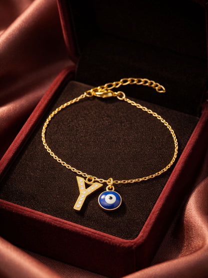 A TO Z Alphabet AD Initial Name Lumba Rakhi Bracelet For Bhaiya Bhabhi
