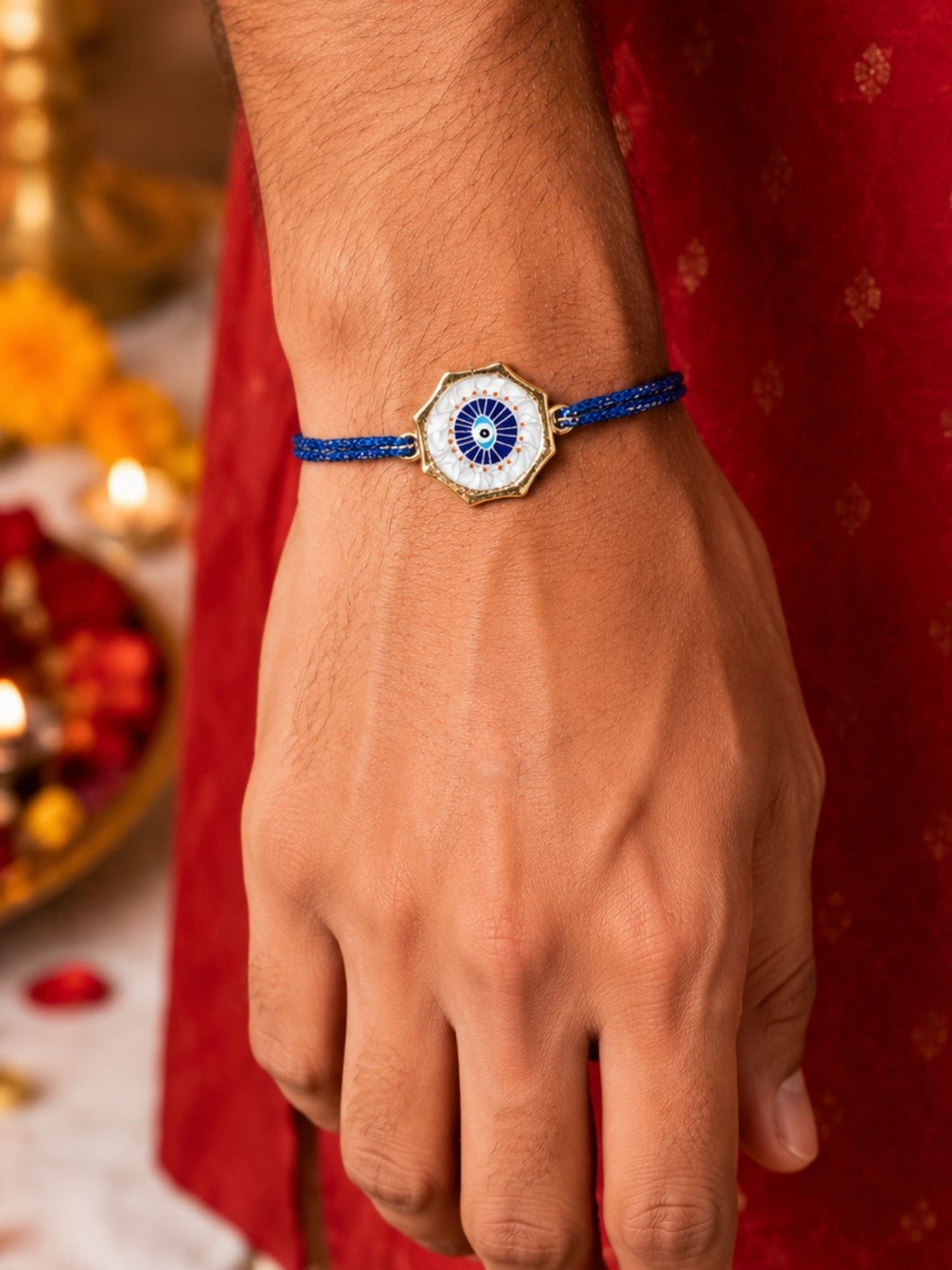 Blue Evil Eye Rakhi for Brother | Nazar Rakhi