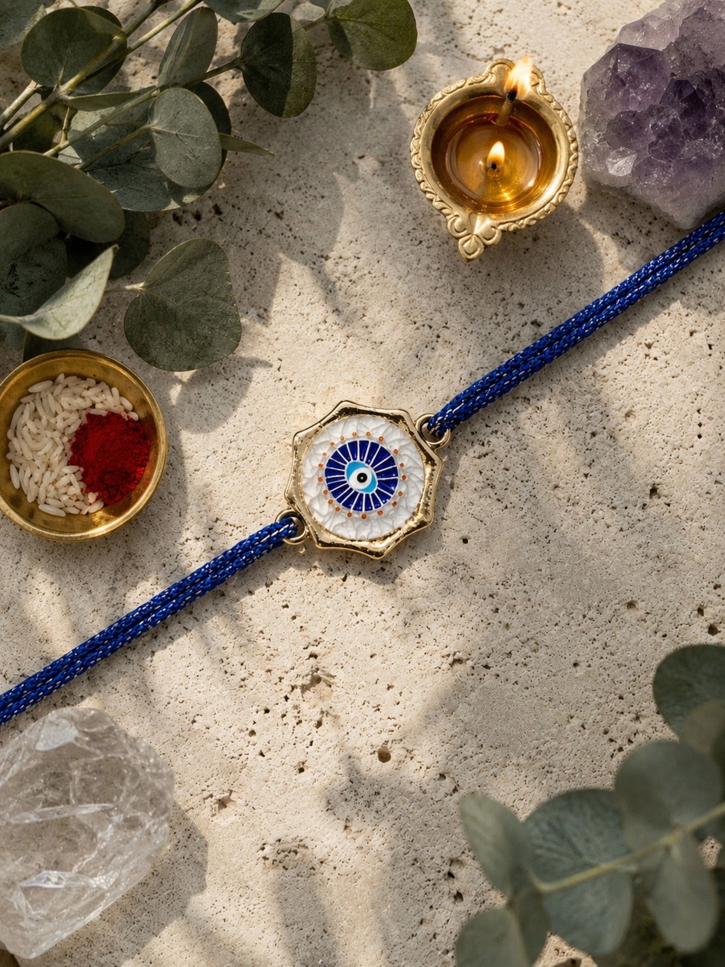 Blue Evil Eye Rakhi for Brother | Nazar Rakhi