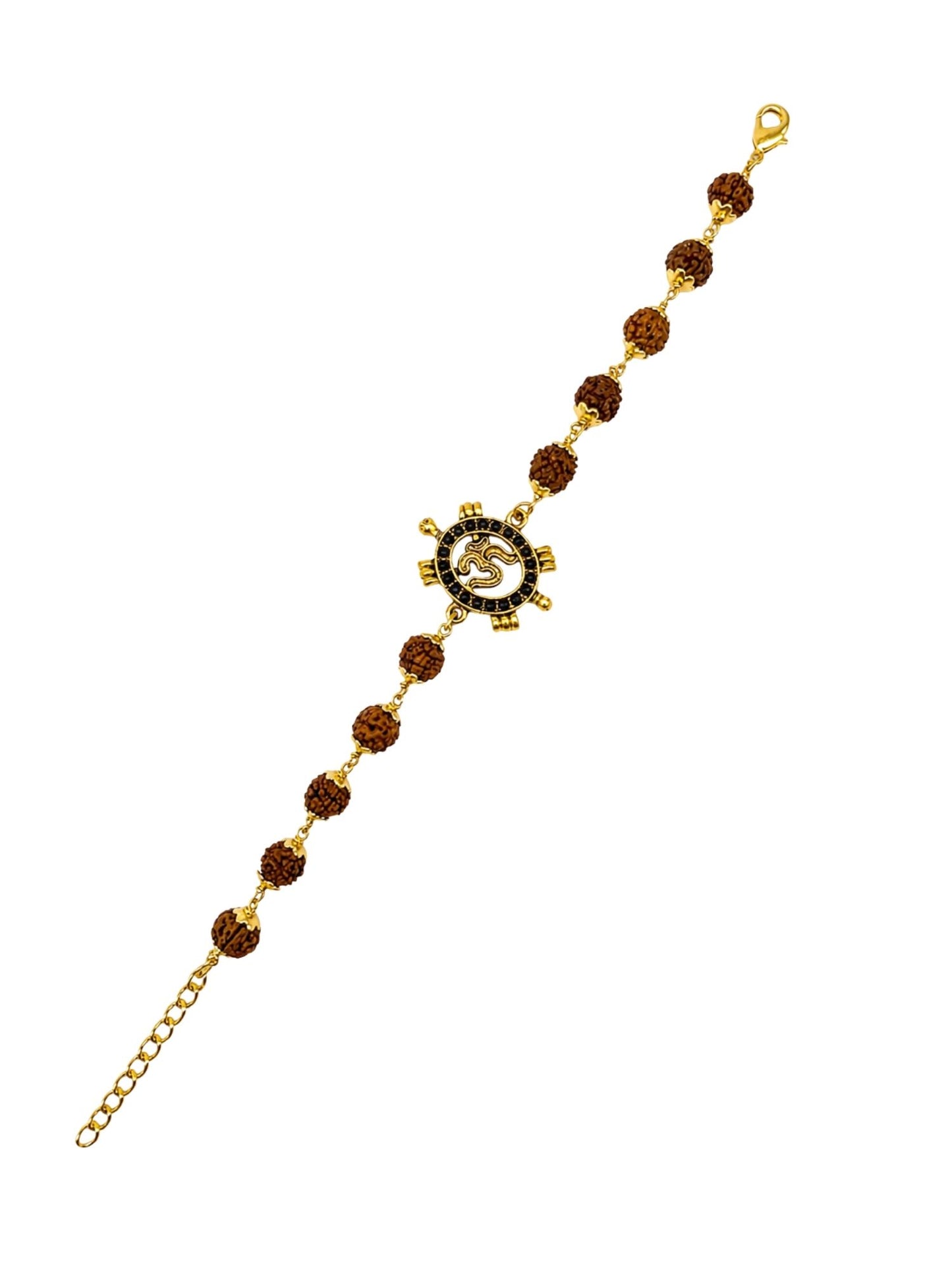 Om Rudraksha Rakhi Bracelet for Brother Rakhi Gift