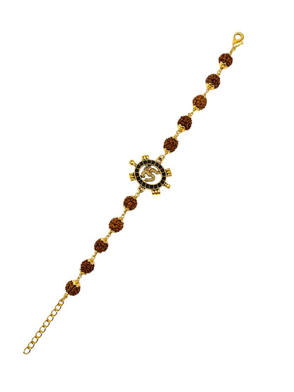 Om Rudraksha Rakhi Bracelet for Brother Rakhi Gift