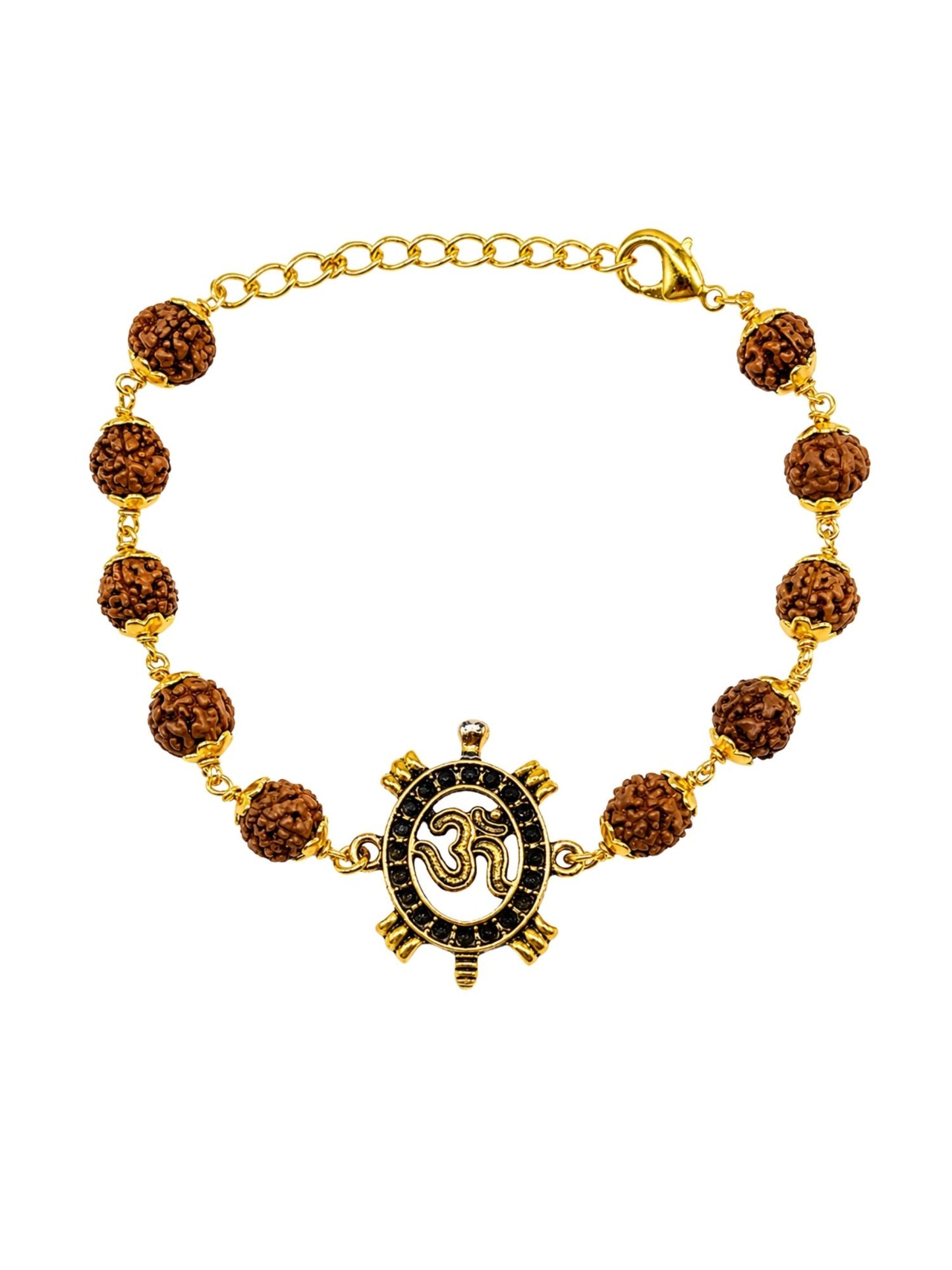 Om Rudraksha Rakhi Bracelet for Brother Rakhi Gift