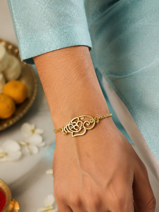 Ganesh & Om Rakhi Bracelet for for Brother Bhai
