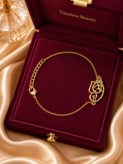 Ganesh & Om Rakhi Bracelet for for Brother Bhai