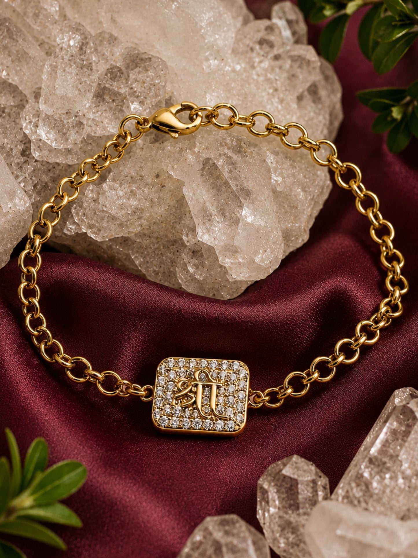 Shri Charm AD Stone Rakhi Bracelet for Brother | Raksha Bandhan
