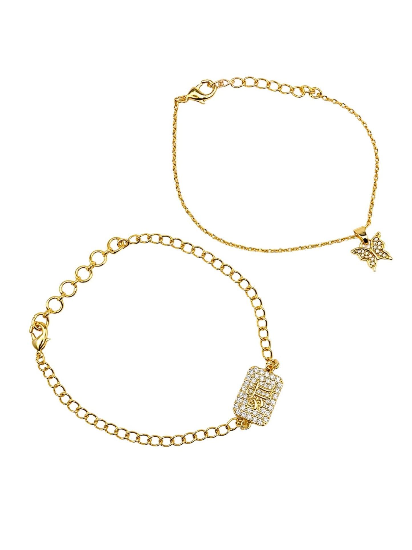 (Set of 2) Butterfly Shree AD Lumba Rakhi Bracelet For Bhaiya Bhabhi