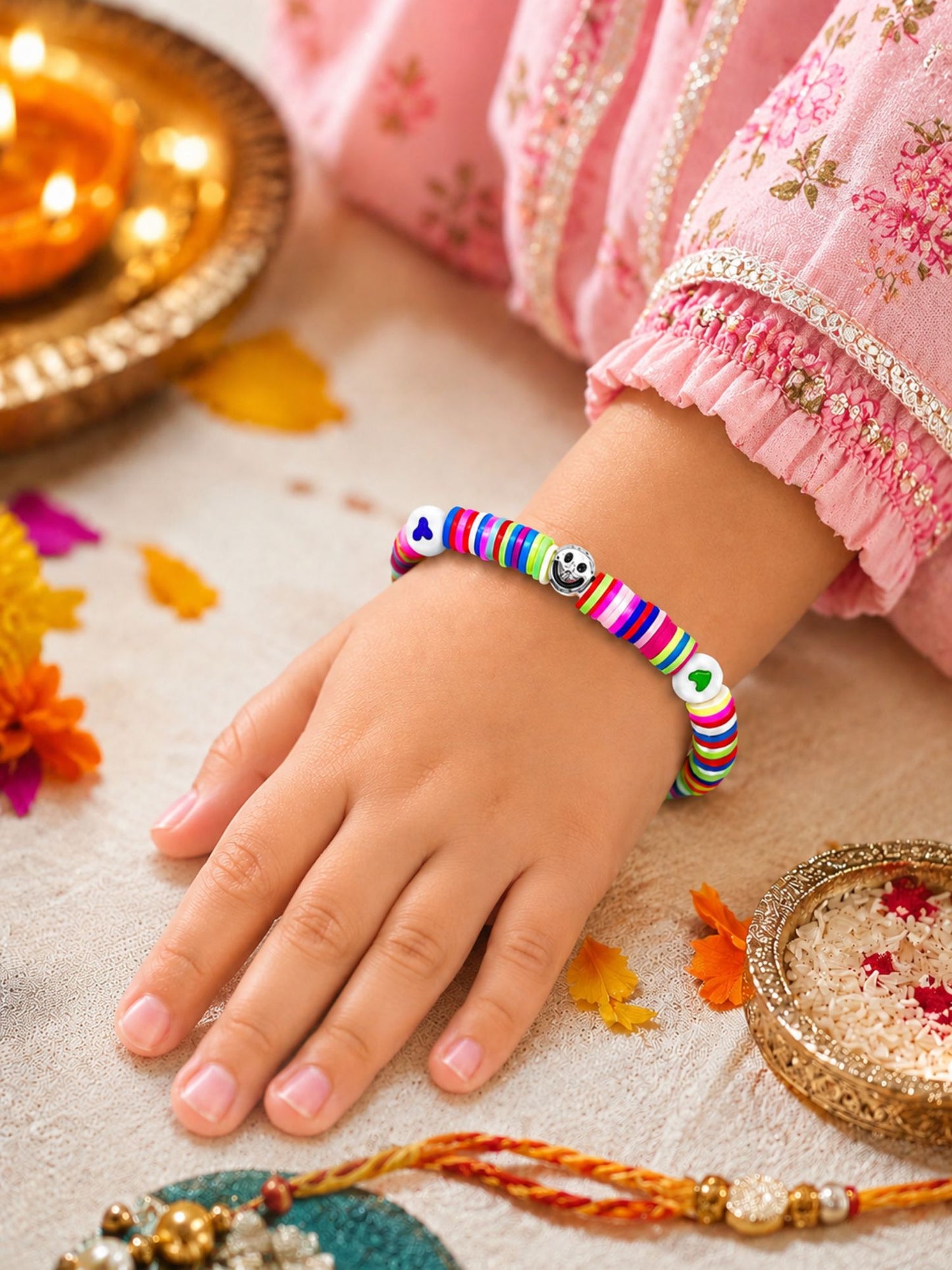 Smiley Bracelet Kids Rakhi bracelet for Brother