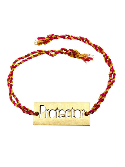 Protector Wooden Thread Rakhi for Bhaiya | Raksha Bandhan