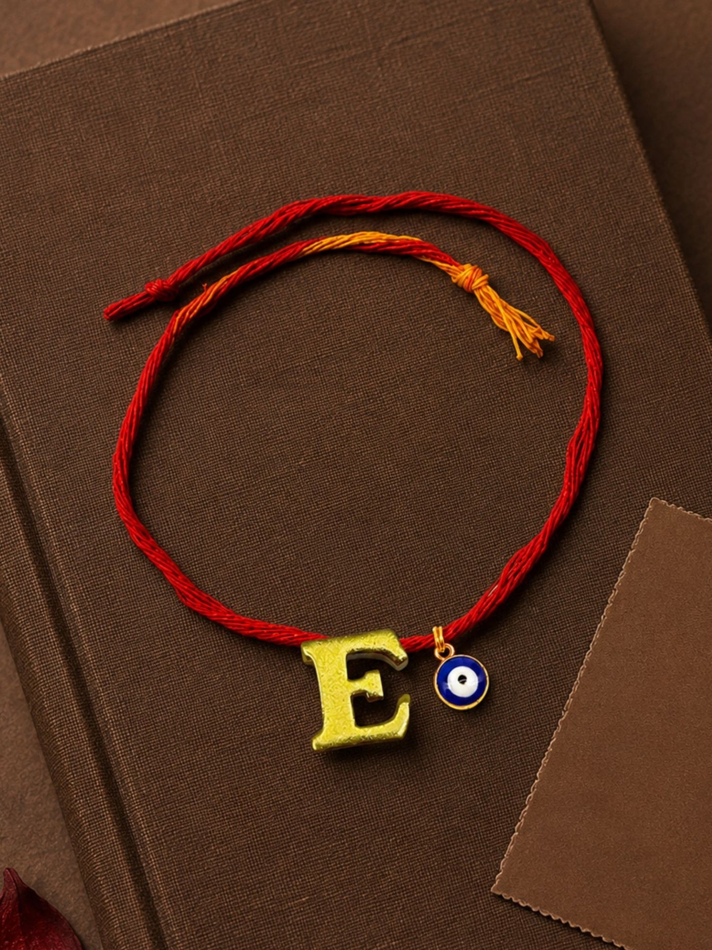 A to Z Letter Evil Eye Initial Name Rakhi Moli Thread for Bhai Bhaiya Bro