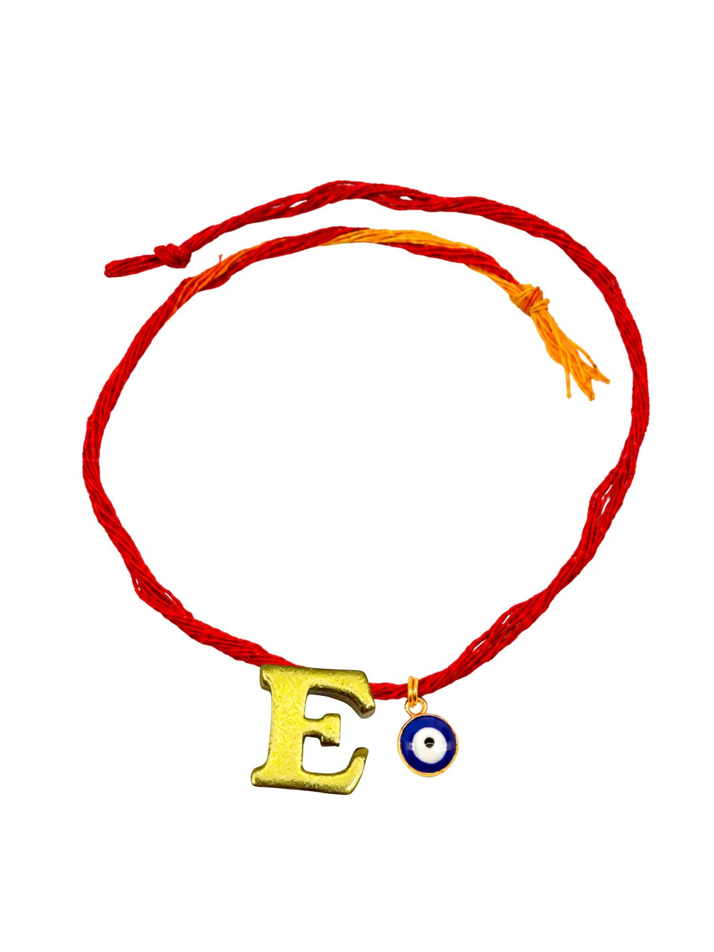 A to Z Letter Evil Eye Initial Name Rakhi Moli Thread for Bhai Bhaiya Bro