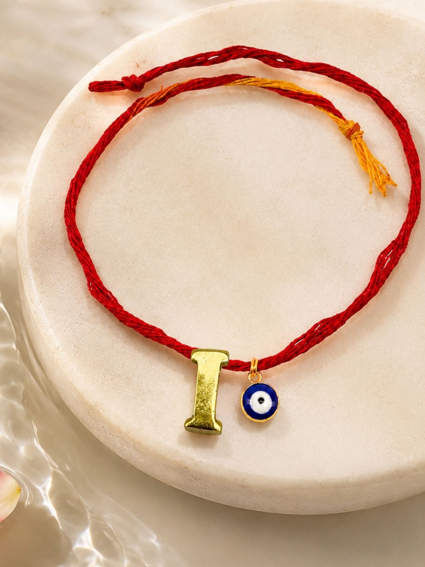 A to Z Letter Evil Eye Initial Name Rakhi Moli Thread for Bhai Bhaiya Bro