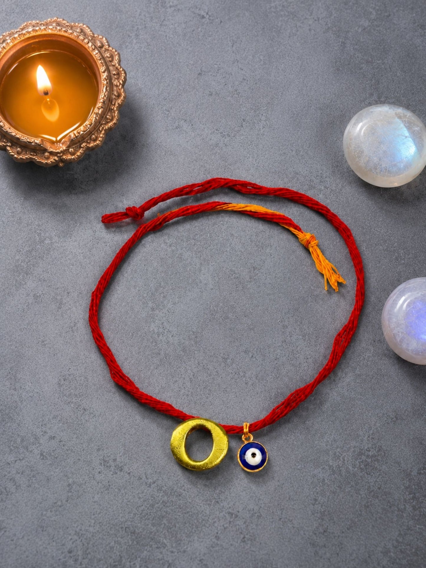 A to Z Letter Evil Eye Initial Name Rakhi Moli Thread for Bhai Bhaiya Bro