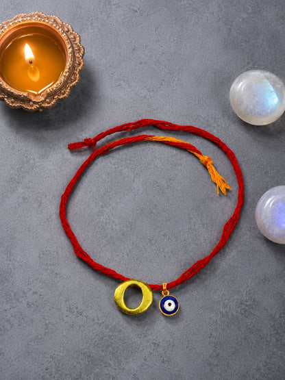 A to Z Letter Evil Eye Initial Name Rakhi Moli Thread for Bhai Bhaiya Bro