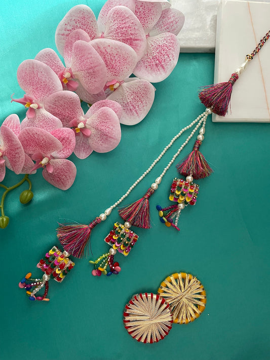 Tassel/Pearl 3 Layer Latkan Lumba Rakhi