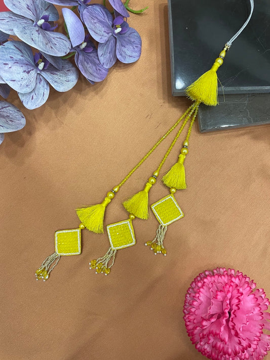 Tassel Multi Beads 3 Layer Lumba Rakhi