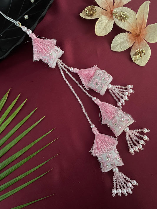 Tassel/Pink Beads Lumba Rakhi