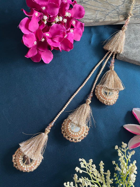 Tassel/Mirror Work Latkan Lumba Rakhi