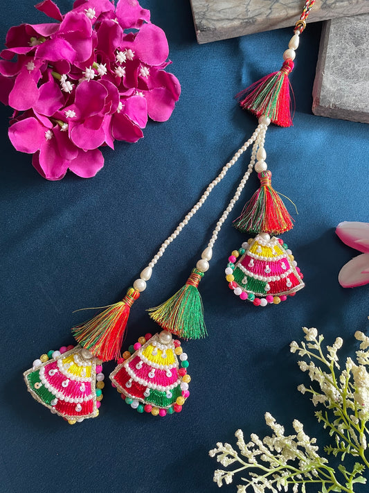 Tassel/Pearl 3 Layer Latkan Lumba Rakhi