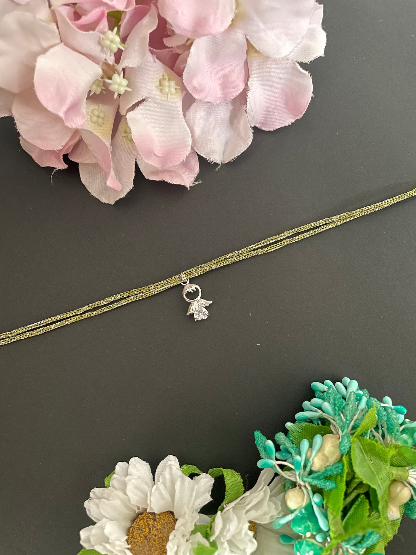 Rose Flower Solitaire Charm Lumba Rakhi