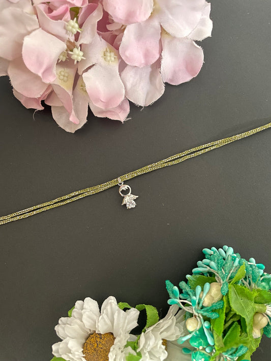 Rose Flower Solitaire Charm Lumba Rakhi