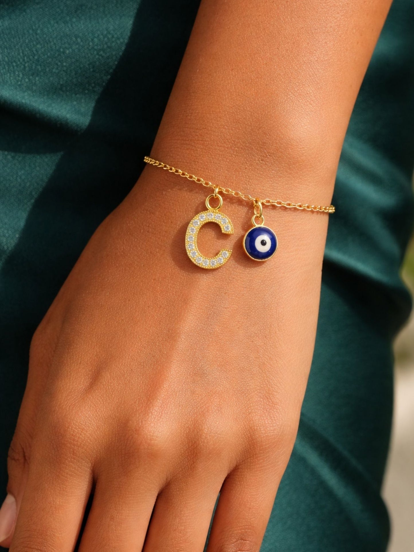 A TO Z Alphabet AD Initial Name Lumba Rakhi Bracelet For Bhaiya Bhabhi