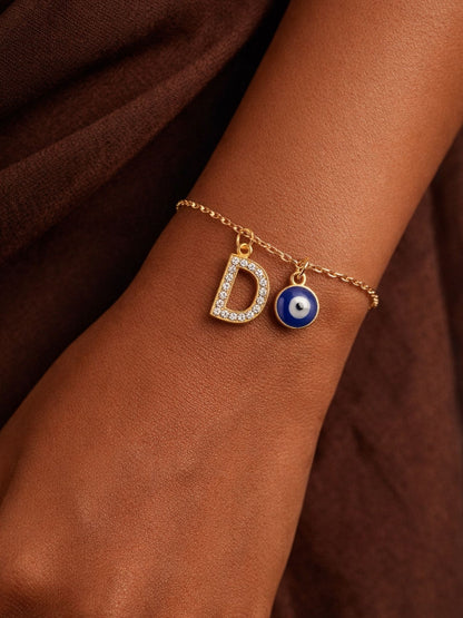 A TO Z Alphabet AD Initial Name Lumba Rakhi Bracelet For Bhaiya Bhabhi