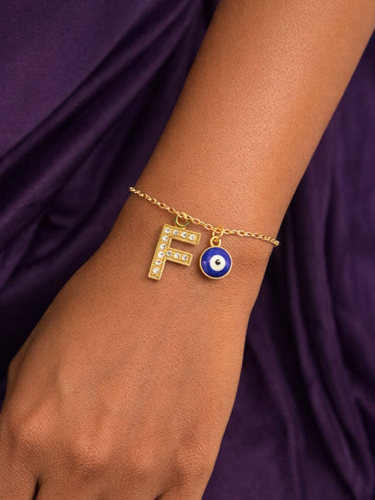 A TO Z Alphabet AD Initial Name Lumba Rakhi Bracelet For Bhaiya Bhabhi