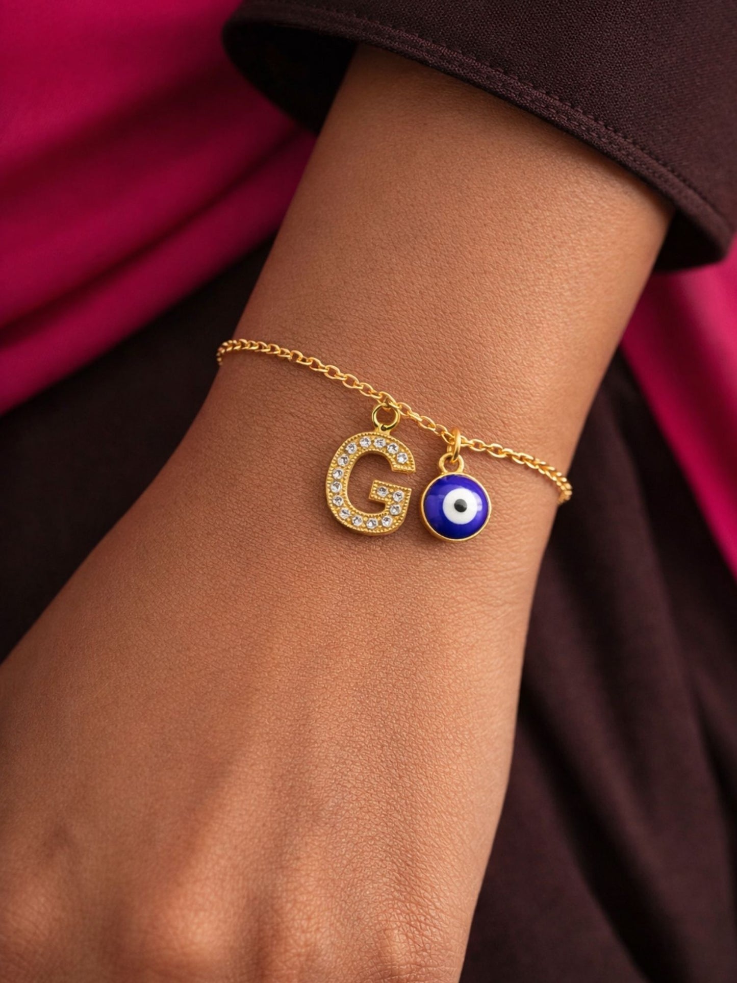 A TO Z Alphabet AD Initial Name Lumba Rakhi Bracelet For Bhaiya Bhabhi