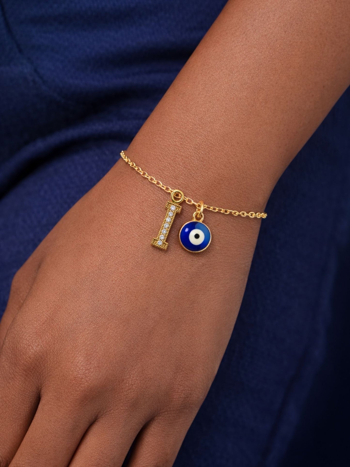 A TO Z Alphabet AD Initial Name Lumba Rakhi Bracelet For Bhaiya Bhabhi