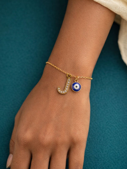 A TO Z Alphabet AD Initial Name Lumba Rakhi Bracelet For Bhaiya Bhabhi