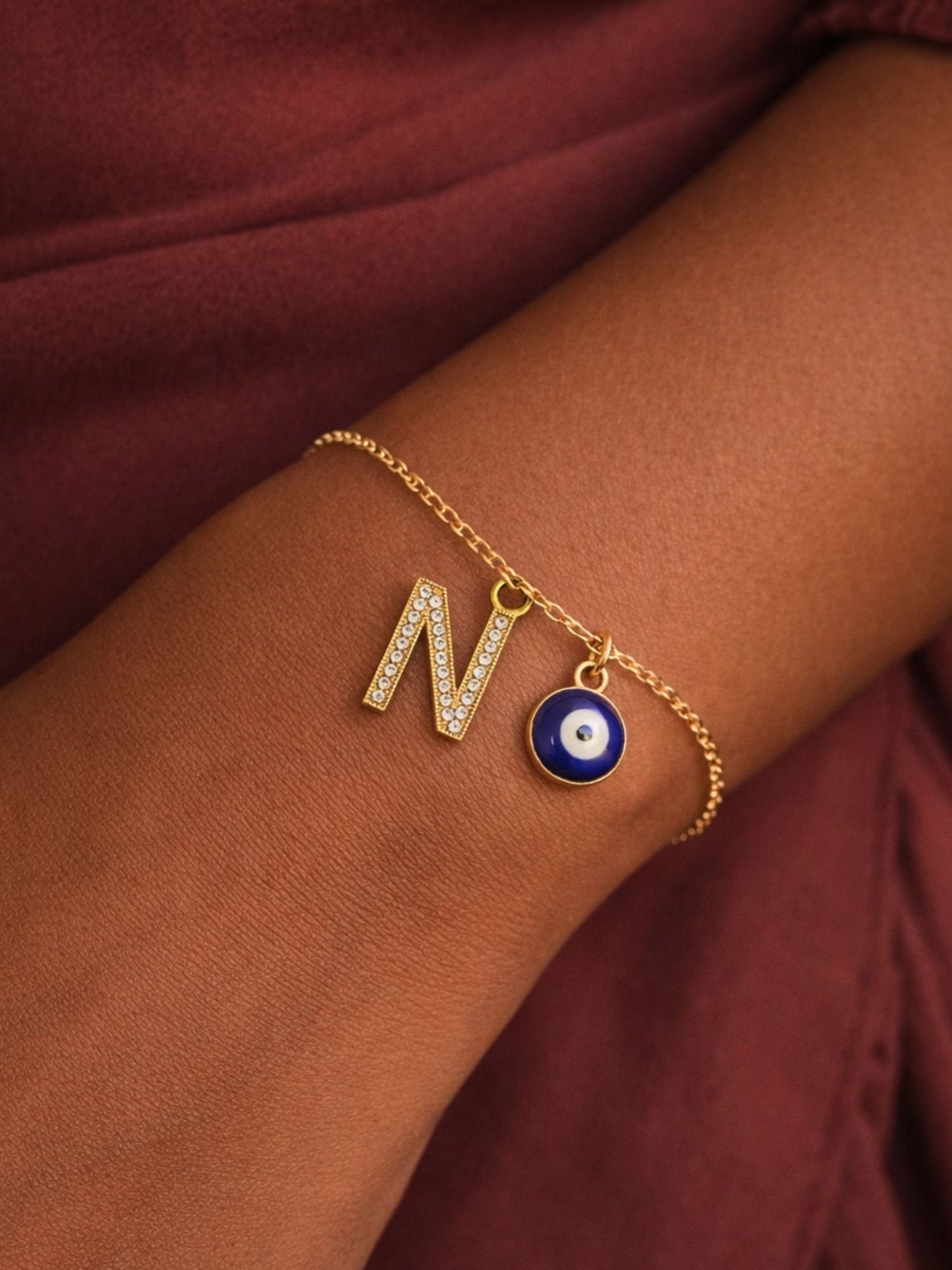 A TO Z Alphabet AD Initial Name Lumba Rakhi Bracelet For Bhaiya Bhabhi